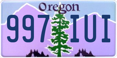 OR license plate 997IUI