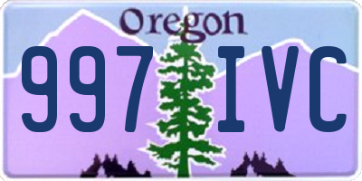 OR license plate 997IVC