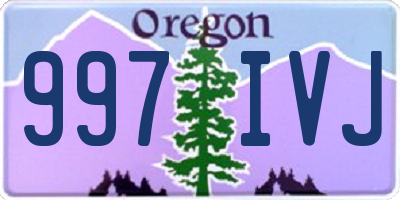 OR license plate 997IVJ