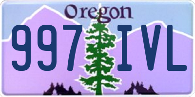 OR license plate 997IVL