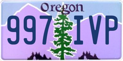OR license plate 997IVP
