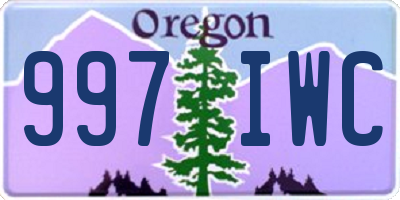 OR license plate 997IWC