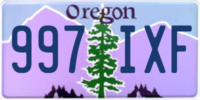 OR license plate 997IXF