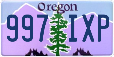 OR license plate 997IXP