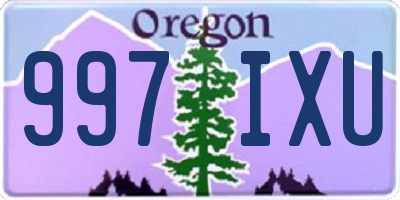 OR license plate 997IXU