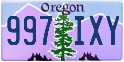 OR license plate 997IXY