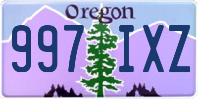 OR license plate 997IXZ