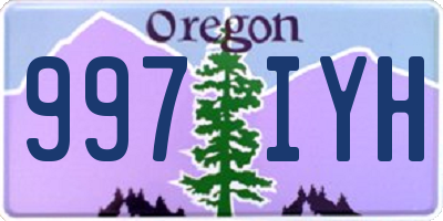 OR license plate 997IYH