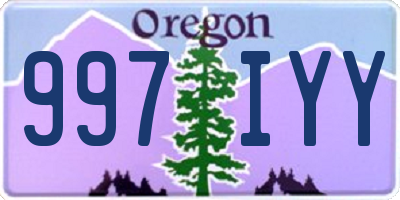 OR license plate 997IYY