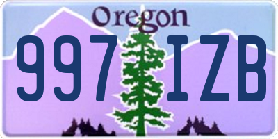 OR license plate 997IZB