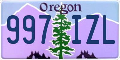 OR license plate 997IZL