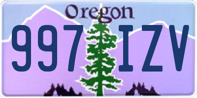 OR license plate 997IZV