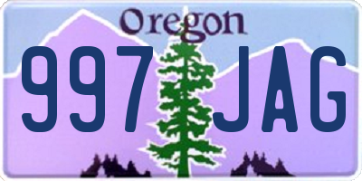 OR license plate 997JAG