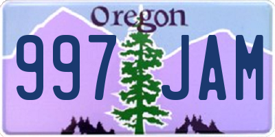 OR license plate 997JAM