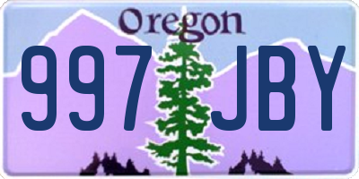 OR license plate 997JBY