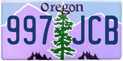 OR license plate 997JCB