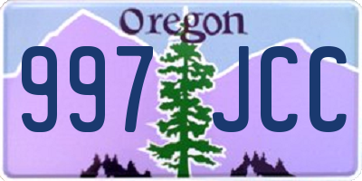 OR license plate 997JCC