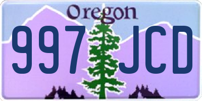 OR license plate 997JCD