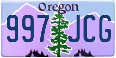 OR license plate 997JCG