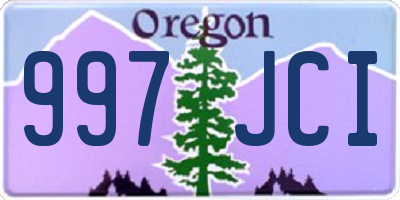 OR license plate 997JCI