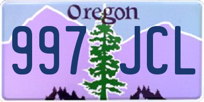 OR license plate 997JCL