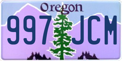 OR license plate 997JCM