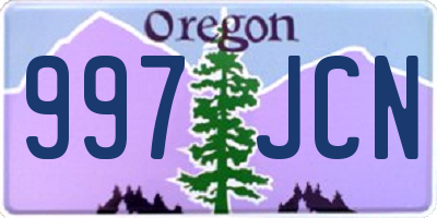 OR license plate 997JCN