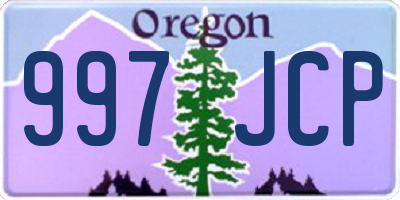OR license plate 997JCP