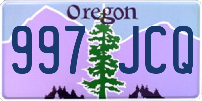 OR license plate 997JCQ