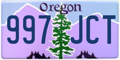 OR license plate 997JCT