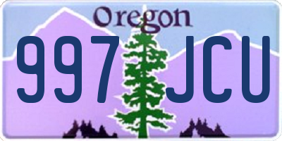OR license plate 997JCU