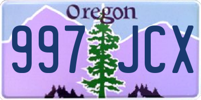 OR license plate 997JCX