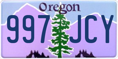 OR license plate 997JCY