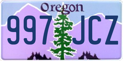 OR license plate 997JCZ