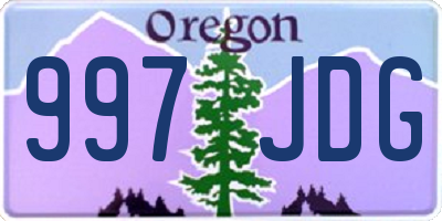 OR license plate 997JDG