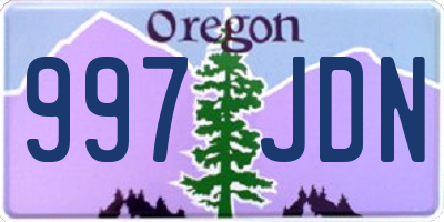 OR license plate 997JDN