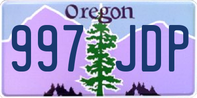 OR license plate 997JDP