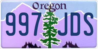 OR license plate 997JDS