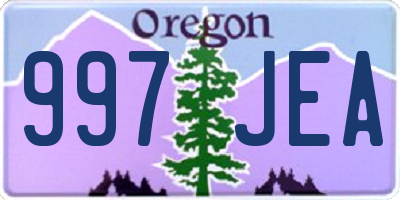 OR license plate 997JEA