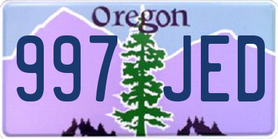 OR license plate 997JED