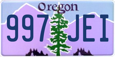 OR license plate 997JEI