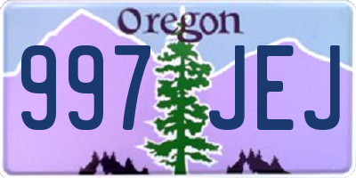 OR license plate 997JEJ