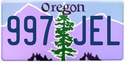 OR license plate 997JEL