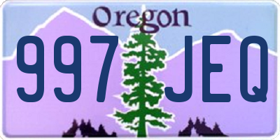 OR license plate 997JEQ