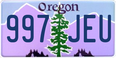 OR license plate 997JEU