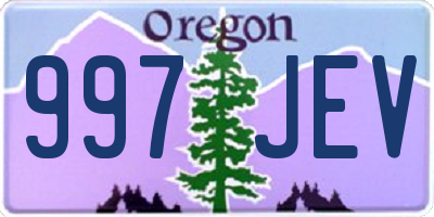 OR license plate 997JEV