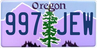 OR license plate 997JEW