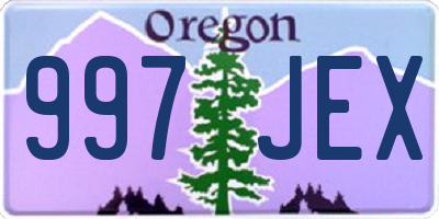 OR license plate 997JEX