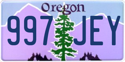 OR license plate 997JEY