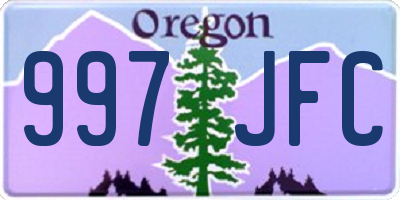 OR license plate 997JFC